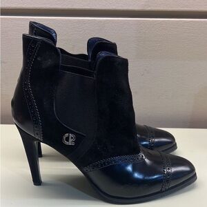 Cesare Paciotti MADE IN ITALY Black Heeled Boots with Glossy Finish
